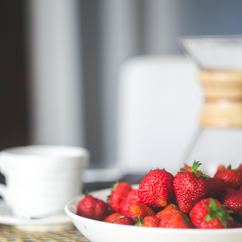 Healthy eating strawberries