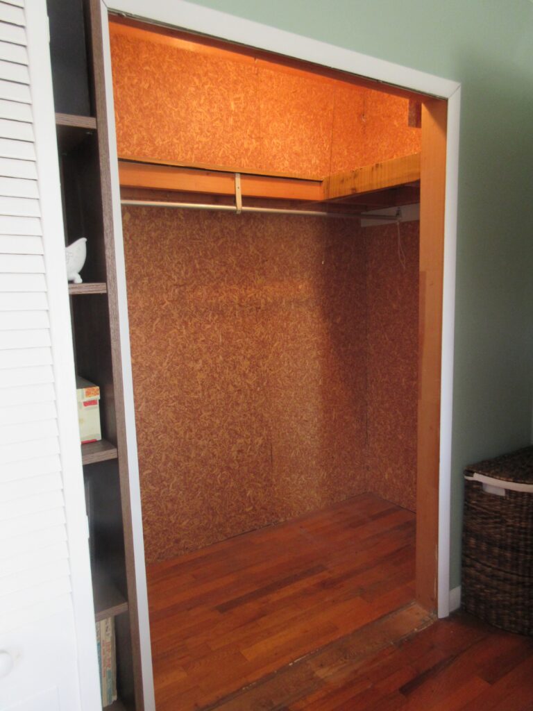 Master closet before renovation